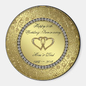 Klassisches Golden Wedding Anniversary Magnet (Vorne)