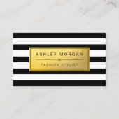 Klassisches goldenes Etikett mit Schwarz-weißen St Visitenkarte (Vorderseite)