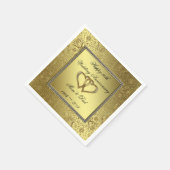 Klassisches goldenes Hochzeitspapier Napkins Serviette (Ecke)