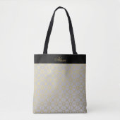 Klassisches goldgraues Schwarz-Muster Personalisie Tasche (Vorderseite)