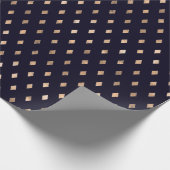 Klassisches Goldmuster der Marine Geschenkpapier (Ecke)