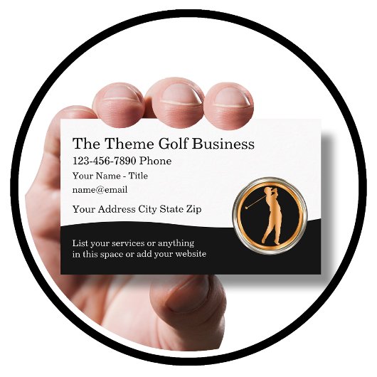 Klassisches Golf Theme Business Cards Design Visitenkarte