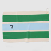 Klassisches Golfhandtuch mit Rennstreifen-Monogram (Horizontal)
