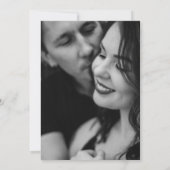 Klassisches Gothic White Moon Monogram Wedding Fot Einladung (Rückseite)