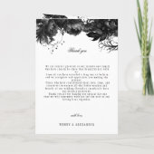 Klassisches Gothic White Wedding Folding Programm (Rückseite)