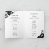 Klassisches Gothic White Wedding Folding Programm (Innenseite)
