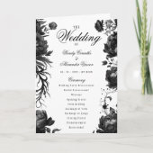 Klassisches Gothic White Wedding Folding Programm (Vorderseite)