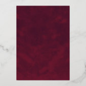 Klassisches Gotisches Elegantes Schwarzes & Gold H Folieneinladung (Rückseite)