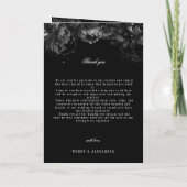 Klassisches gotisches Schwarzes Hochzeitsprogramm Programm (Rückseite)