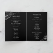Klassisches gotisches Schwarzes Hochzeitsprogramm Programm (Innenseite)