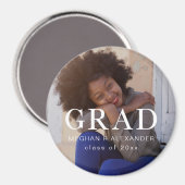 Klassisches Graduate Foto und Name Magnet (Vorderseite/Rückseite)