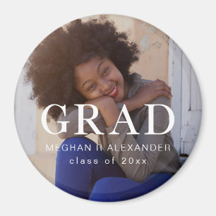 Klassisches Graduate Foto und Name Magnet