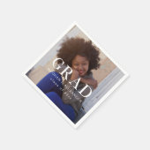 Klassisches Graduate Foto und Name Serviette (Ecke)