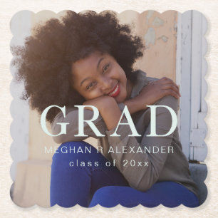 Klassisches Graduate Foto und Name Untersetzer