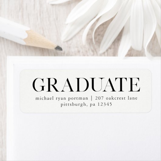 Klassisches Graduate-Mailing-Label (Insitu)