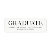 Klassisches Graduate-Mailing-Label (Vorne)