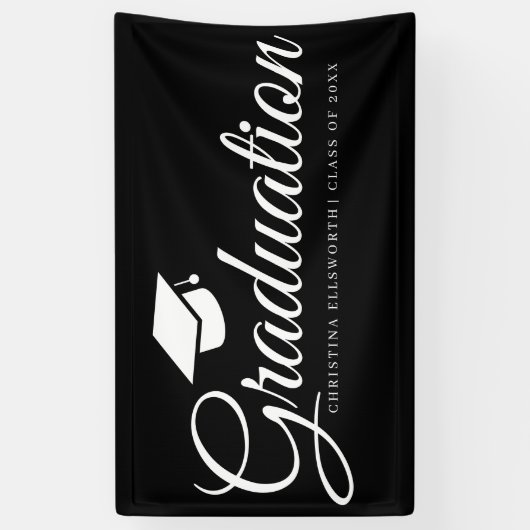 Klassisches Graduierungs-Cap-Party Banner (Vertikal)