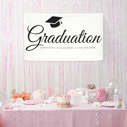 Klassisches Graduierungs-Cap-Party Banner (Party)