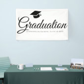Klassisches Graduierungs-Cap-Party Banner (Messeveranstaltung)