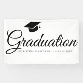 Klassisches Graduierungs-Cap-Party Banner (Horizontal)