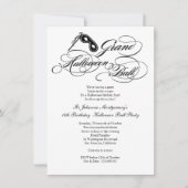 Klassisches Grand Halloween Ball Costume Regency Einladung (Vorderseite)