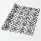 Klassisches Grau Botanisches Florales Geschenkpapi Geschenkpapier (Ungerollt)
