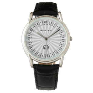 Klassisches Grau-Explosions-Spinnrad Armbanduhr