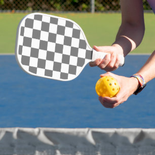 Klassisches Grau kariert Pickleball Schläger