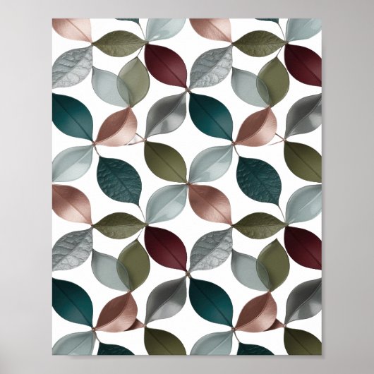 Klassisches Grau LEAFY Slogan Design Poster (Vorne)