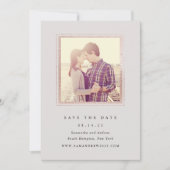 Klassisches Grau- und Goldrahmen-Foto Save the Dat Save The Date (Vorderseite)