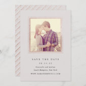 Klassisches Grau- und Goldrahmen-Foto Save the Dat Save The Date (Vorne/Hinten)