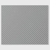 Klassisches Grau-Weiß-Karo Geschenkpapier (Flach)