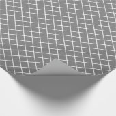 Klassisches Grau-Weiß-Karo Geschenkpapier (Ecke)