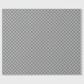 Klassisches Grau-Weiß-Karo Geschenkpapier (Flach)