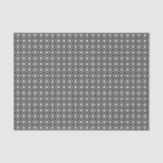 Klassisches Graue Kreise Muster Seidenpapier (Vorderseite)