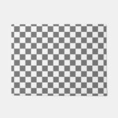 Klassisches graues Schachbrettmuster Fußmatte (Vorderseite)