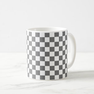 Klassisches graues Schachbrettmuster Kaffeetasse