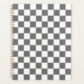 Klassisches graues Schachbrettmuster Planer (Vorderseite)
