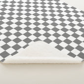 Klassisches graues Schachbrettmuster Sherpadecke (3/4)