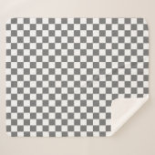 Klassisches graues Schachbrettmuster Sherpadecke (Vorderseite (Horizontal))