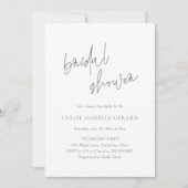 Klassisches Gray Elegantes Brautparty Einladung (Vorderseite)