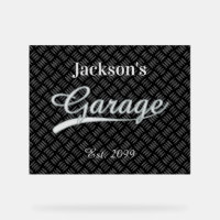 Klassisches Gray Garage Akryllisches Zeichen