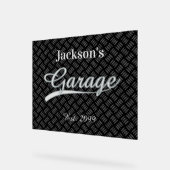 Klassisches Gray Garage Akryllisches Zeichen Acrylschild (Winkel)