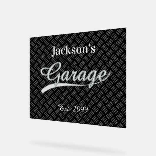 Klassisches Gray Garage Akryllisches Zeichen Acrylschild (Winkel)