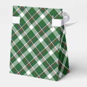 Klassisches Green Blue White Kariertes Muster Geschenkschachtel (Rückseite)