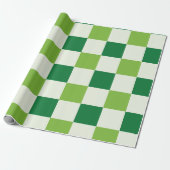 Klassisches Green Checkerboard Muster Geschenkpapier (Ungerollt)