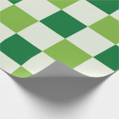 Klassisches Green Checkerboard Muster Geschenkpapier (Ecke)