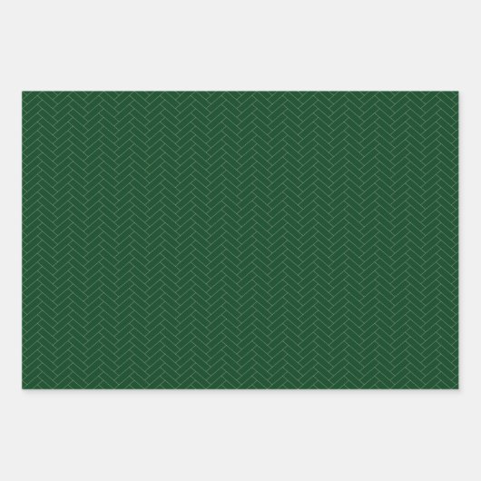 Klassisches Green Yellow Herringbone-Muster Geschenkpapier Set (Vorderseite 3)