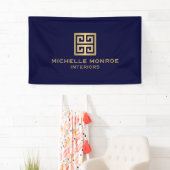 Klassisches griechisches Key Designer Logo Gold/Na Banner (Insitu)