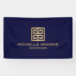 Klassisches griechisches Schlüssel-Designer-Logo G Banner